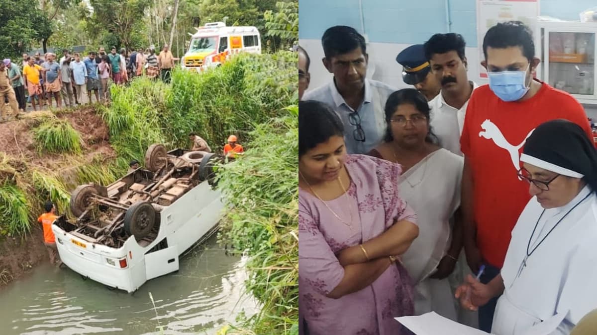 School van accident: സ്കൂൾ വാന് കനാലിലേക്ക് തെന്നിവീണു, 27 വിദ്യാര്ത്ഥികള്ക്ക് പരിക്ക്; കൃത്യസമയത്ത് നാട്ടുകാർ ഓടിയെത്തിയതി രക്ഷയായി