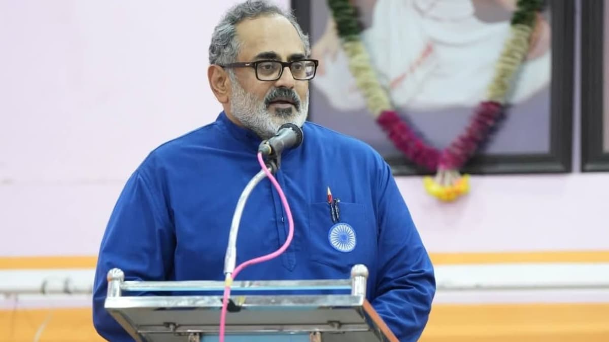 Response to Controversy:രാജ്യത്തിന്റെ ചരിത്രം തിരുത്താൻ മുസ്ലിം ലീഗ് ശ്രമിക്കേണ്ടെന്ന് രാജീവ് ചന്ദ്രശേഖർ