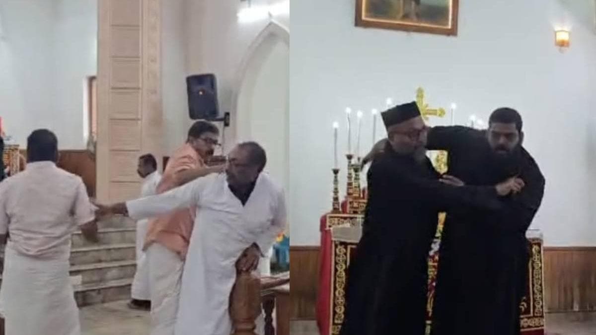 Clerics Clash in Piramadam:യാക്കോബായ-ഓർത്തഡോക്സ് വൈദികർ തമ്മിലടിച്ചു; പിറമാടം പള്ളിയിൽ സംഘർഷം