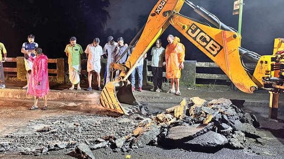Work on Kalady Bridge Phase Two Begins:കാലടി പാലത്തിൽ രണ്ടാംഘട്ട പ്രവൃത്തി തുടങ്ങി